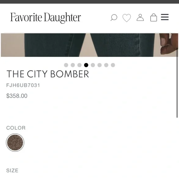 Favorite Daughter NWOT The City Bomber in Brown Houndstooth Size M - Picture 15 of 16